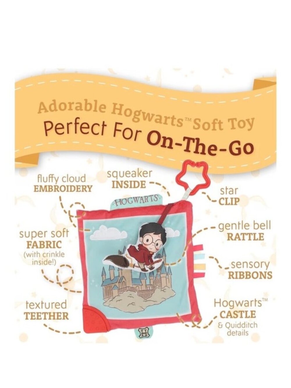 Harry Potter | On The Go Crinkle Square Car seat attachment